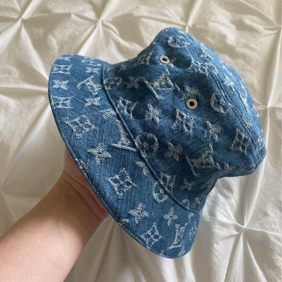 Louis Vuitton Reversible denim monogram bucket hat Authentic - Picture 6 of 12